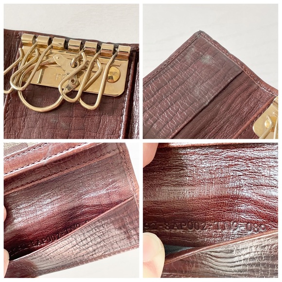 Fendi tan FF monogram canvas brown leather key wallet - Picture 6 of 9